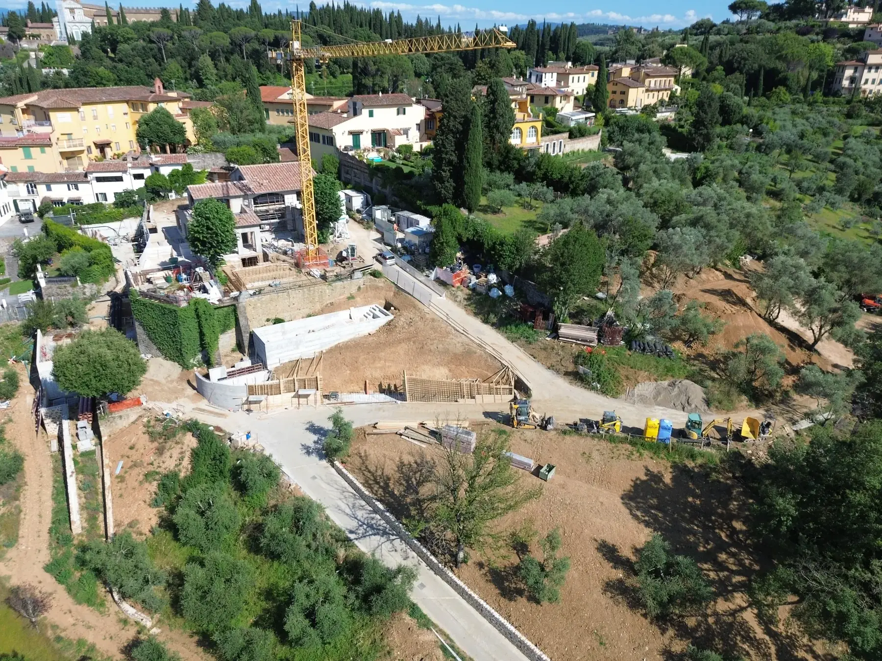 Un cantiere residenziale visto dall’alto